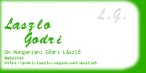 laszlo godri business card